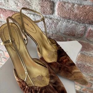 Bandolino Gold and Brown Women's Heels